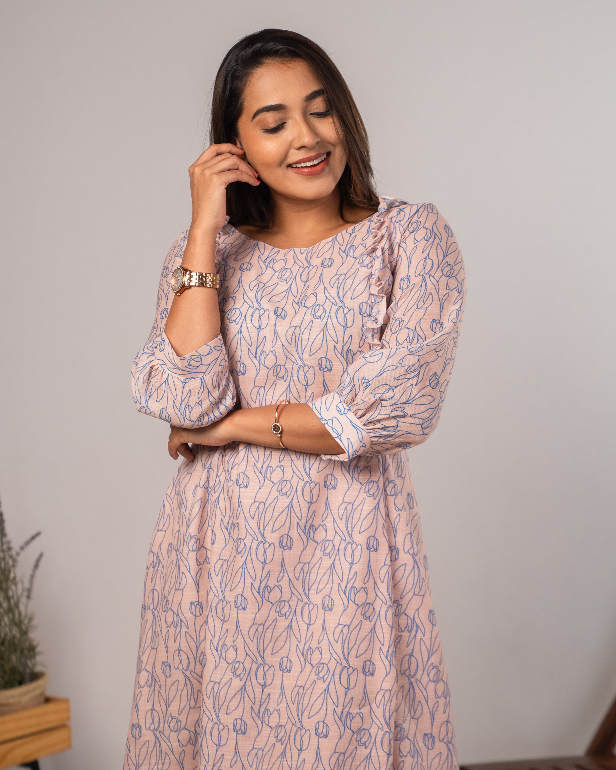 Peach Prism - Cotton Regular Dress