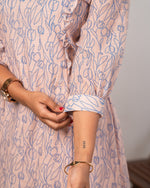 Load image into Gallery viewer, Peach Prism - Cotton Regular Dress
