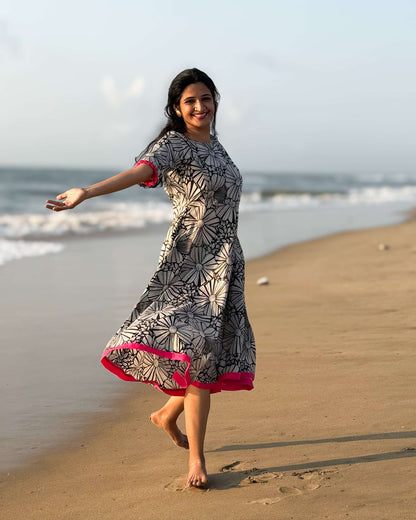 Petal Charm - Cotton Dress - Regular