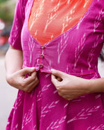Load image into Gallery viewer, Roja - Magenta Ikat Dress
