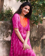 Load image into Gallery viewer, Roja - Magenta Ikat Dress
