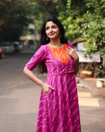 Load image into Gallery viewer, Roja - Magenta Ikat Dress

