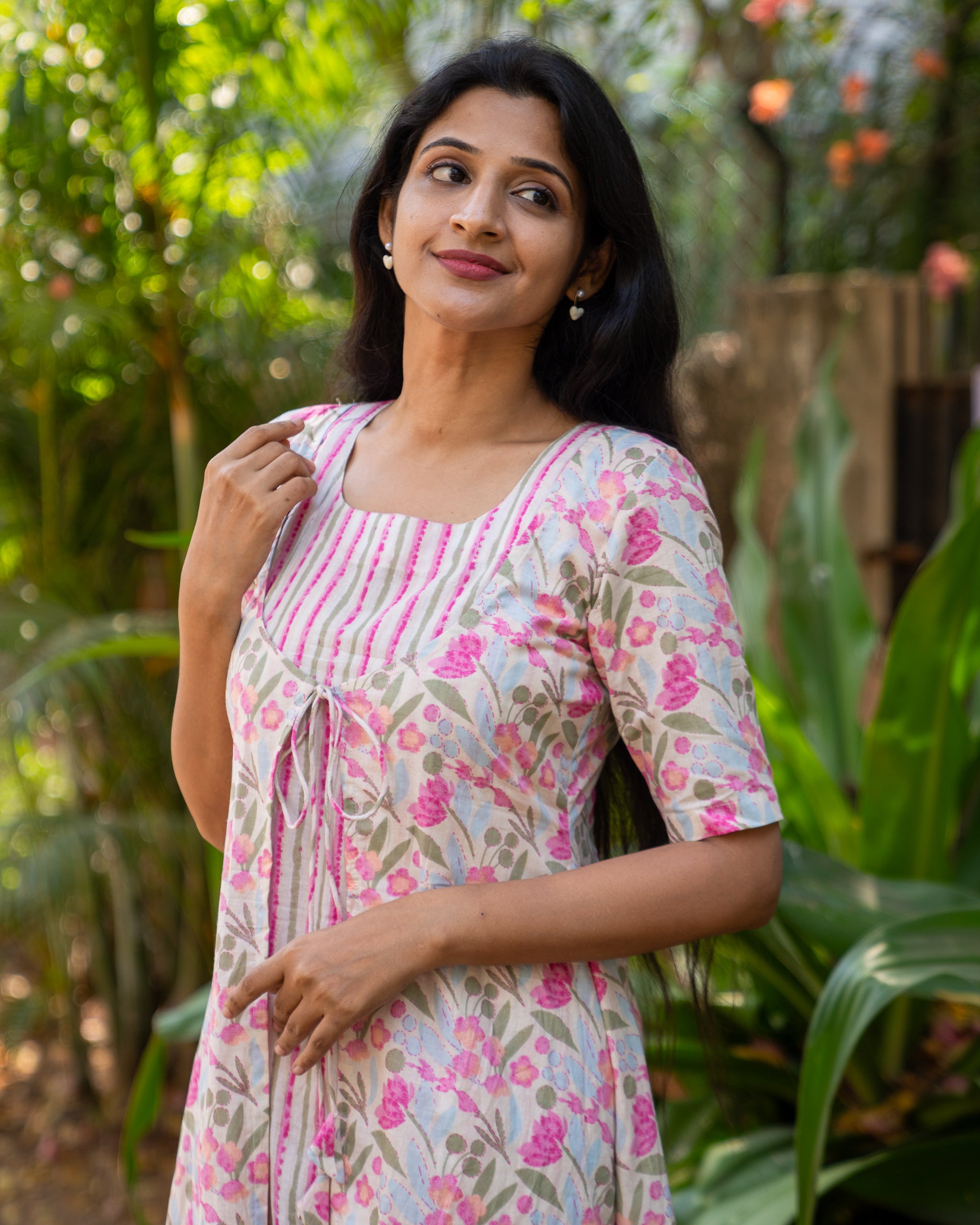 Sahana - Floral Nursing Dress/ Kurti