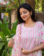 Load image into Gallery viewer, Sahana - Floral Nursing Dress/ Kurti
