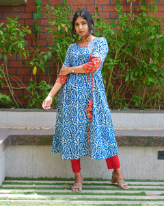 Samudra - Indigo Cotton Regular Kurti