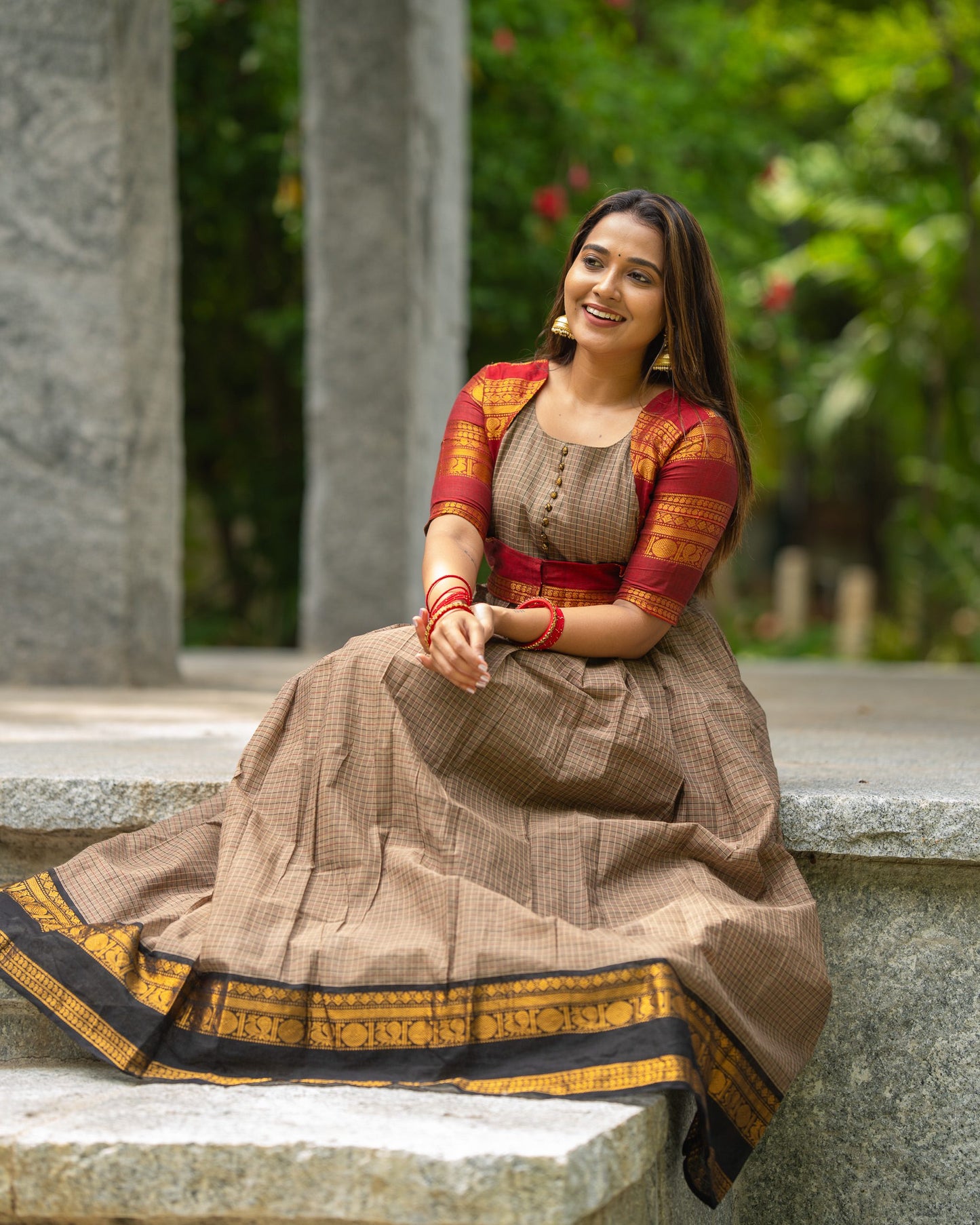 cotton maxi dress india, lightweight handloom cotton dress, sustainable cotton clothing india, eco friendly cotton dress, everyday cotton kurti, office wear cotton kurti, festive floral cotton dress, floral ikat cotton dress, pastel floral dress, elegant cotton dress for festivals, Feeding friendly , Affordable clothing, Chennai brands, Chennai clothing brands