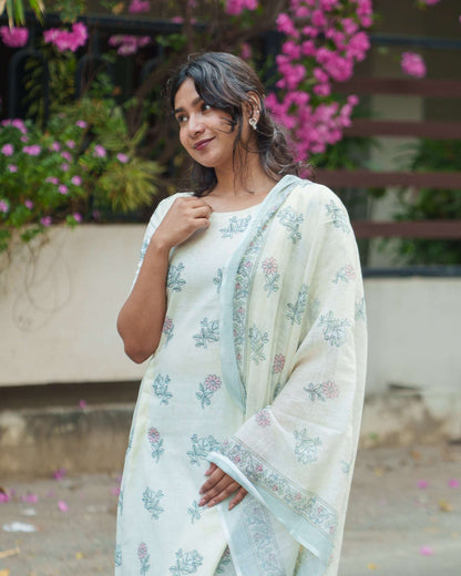 Siya Green - Kurti with Dupatta - Regular