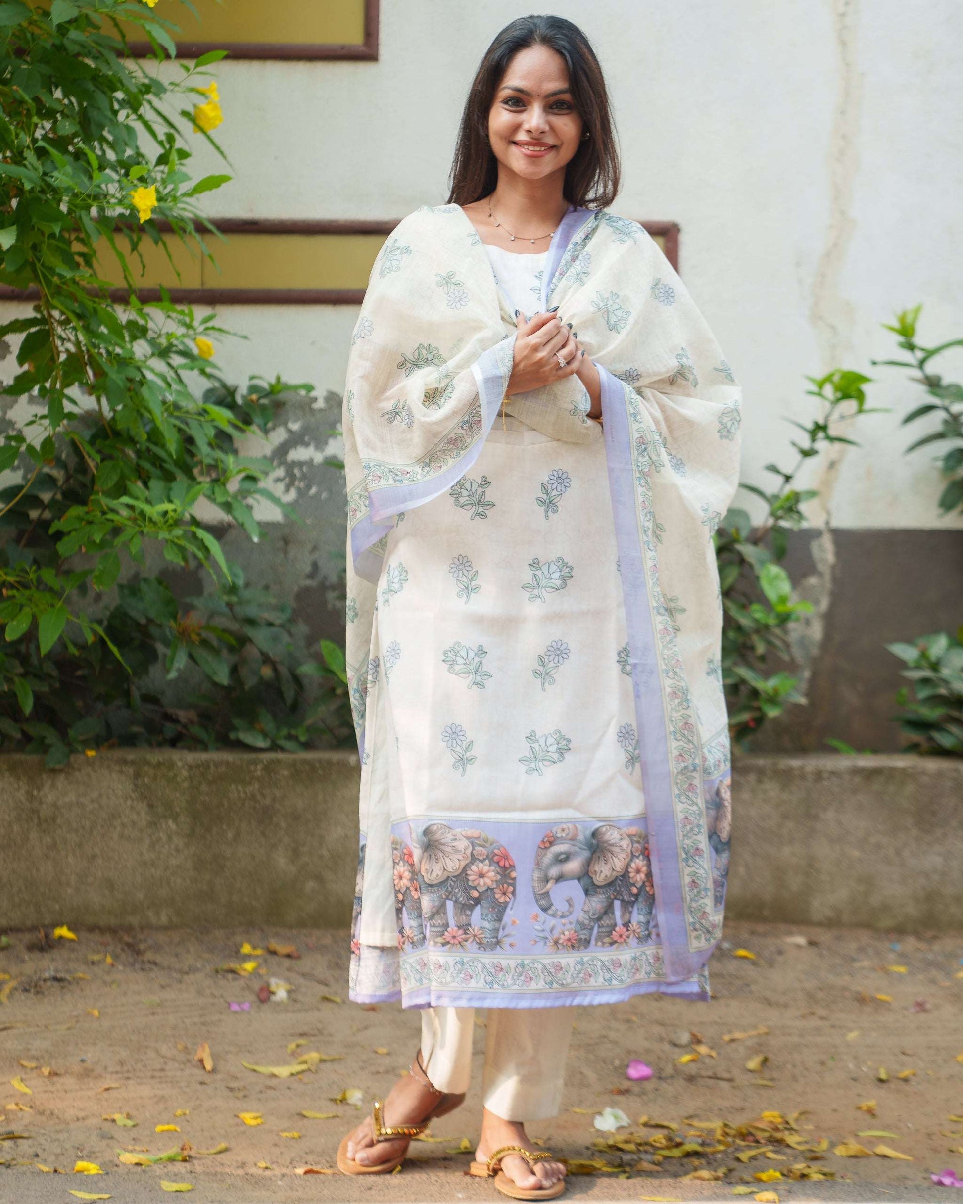 Siya Lavendar - Kurti with Dupatta - Regular