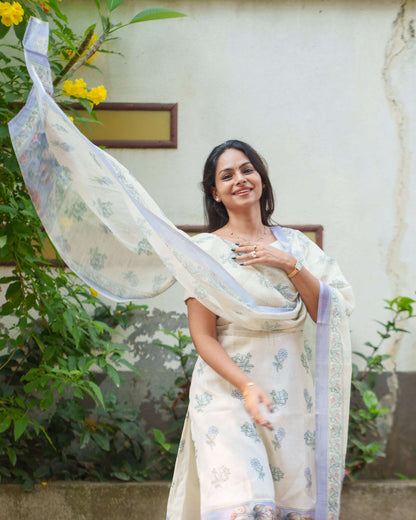 Siya Lavendar - Kurti with Dupatta - Regular