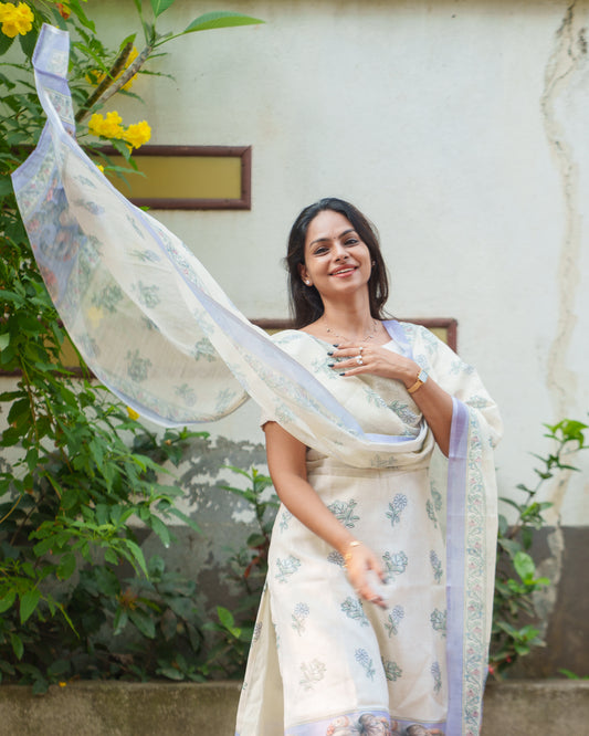 Siya Lavendar - Kurti with Dupatta - Regular