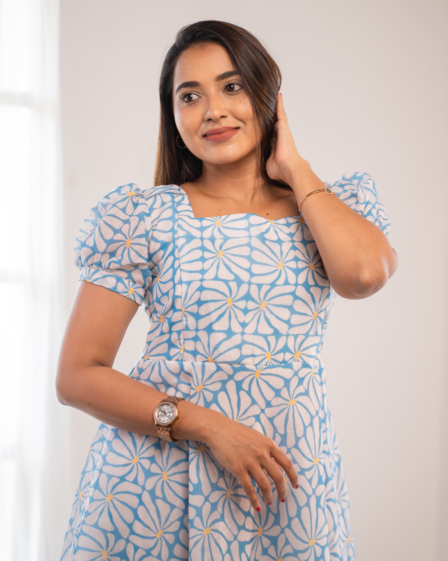 cotton maxi dress india, lightweight handloom cotton dress, sustainable cotton clothing india, eco friendly cotton dress, everyday cotton kurti, office wear cotton kurti, festive floral cotton dress, floral ikat cotton dress, pastel floral dress, elegant cotton dress for festivals, Feeding friendly , Affordable clothing, Chennai brands, Chennai clothing brands