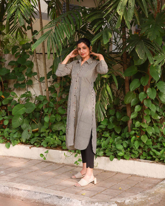 Tara - Cotton Shirt Dress - Feeding & Regular