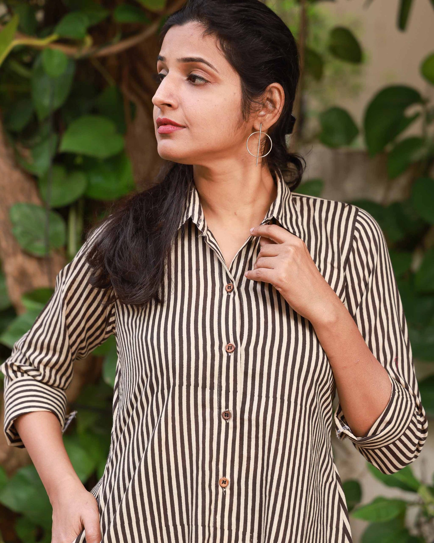 Tara - Cotton Shirt Dress - Feeding & Regular