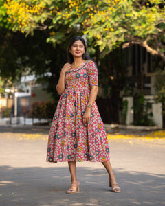 Varshini - Kalamkari Nursing Dress