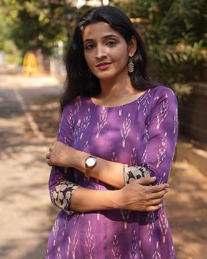 cotton maxi dress india, lightweight handloom cotton dress, sustainable cotton clothing india, eco friendly cotton dress, everyday cotton kurti, office wear cotton kurti, festive floral cotton dress, floral ikat cotton dress, pastel floral dress, elegant cotton dress for festivals, Feeding friendly , Affordable clothing, Chennai brands, Chennai clothing brands
