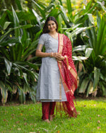 Load image into Gallery viewer, Vidya - Nursing Festive Kurti set with Dupatta
