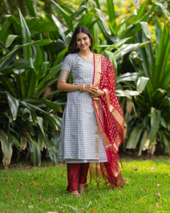 Vidya - Festive Kurti set with Dupatta