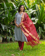 Load image into Gallery viewer, Vidya - Nursing Festive Kurti set with Dupatta
