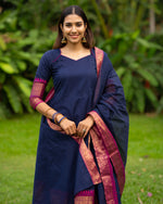 Load image into Gallery viewer, Vijaya - Nursing Festive Kurti set with Dupatta
