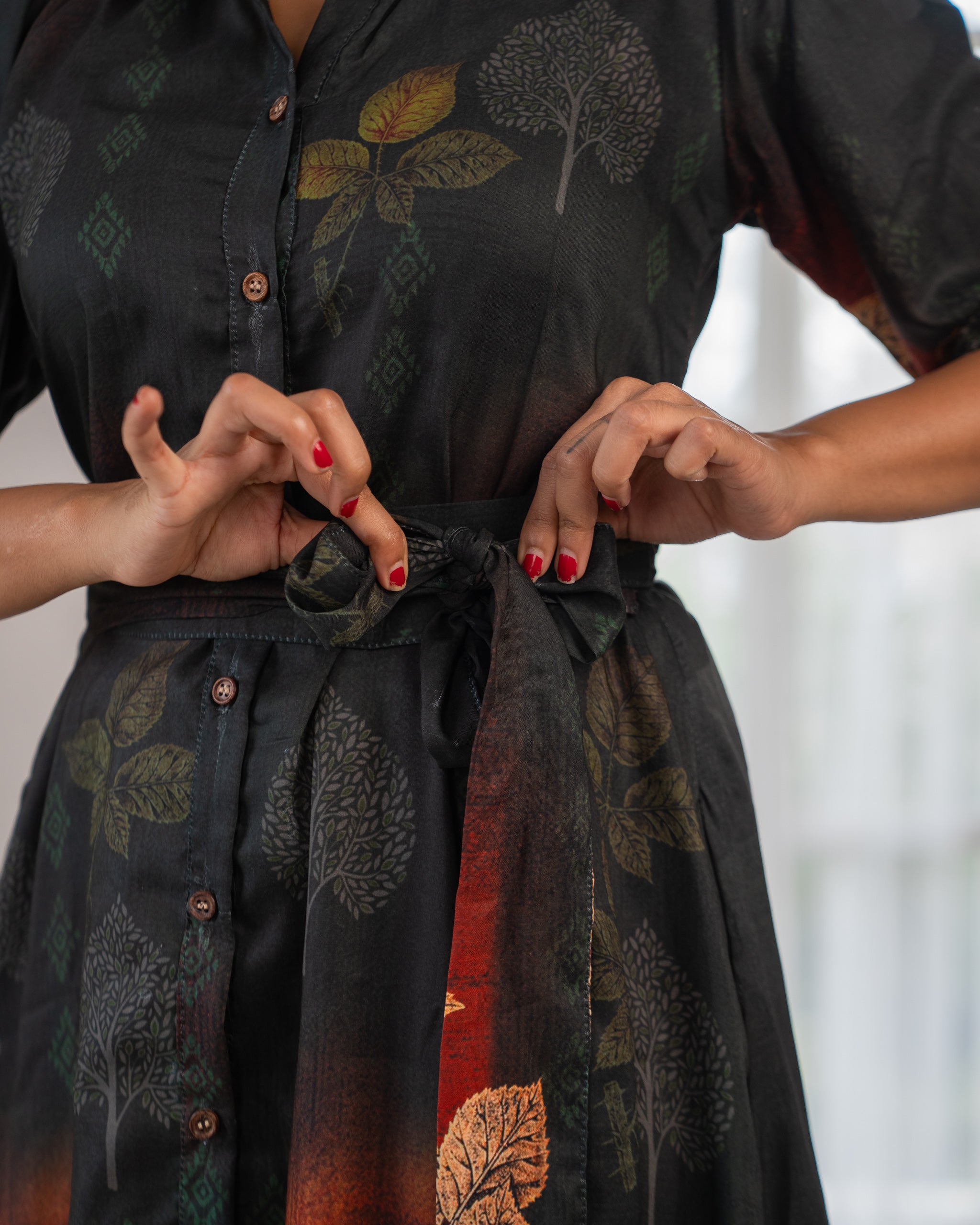 Wild Leaf - Shirt Dress