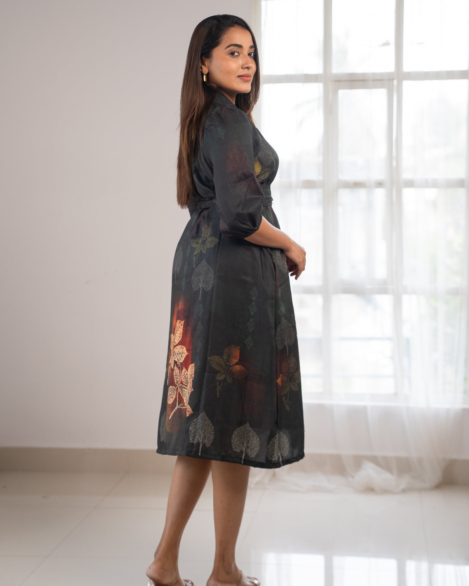cotton maxi dress india, lightweight handloom cotton dress, sustainable cotton clothing india, eco friendly cotton dress, everyday cotton kurti, office wear cotton kurti, festive floral cotton dress, floral ikat cotton dress, pastel floral dress, elegant cotton dress for festivals, Feeding friendly , Affordable clothing, Chennai brands, Chennai clothing brands