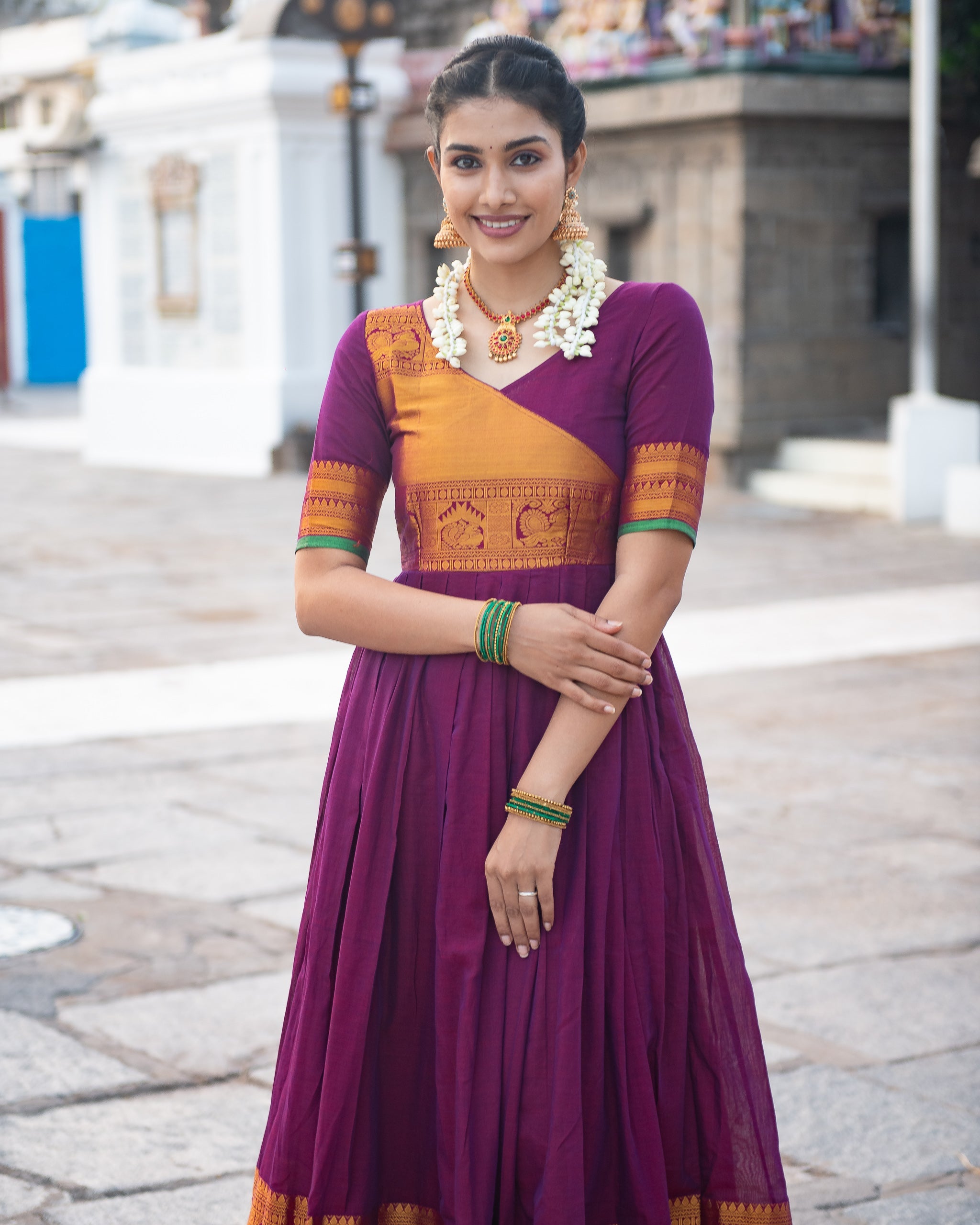 Green Solid Flared Anarkali With Tussel Details | Only on ashira.wooplr.com  | Best Dress Material & Suits Online | Long kurta designs, Designer kurti  patterns, Trendy dresses