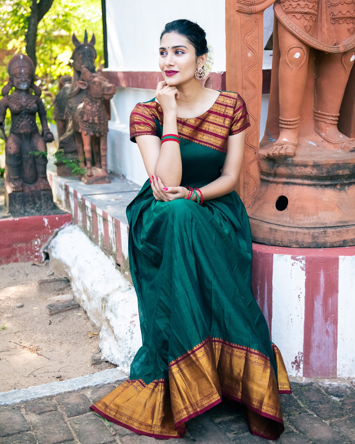 narayanpet dress,silk cotton dress,cotton dress,dress with zari,customise option,silk dress,ethnic wear,indian wear,traditional wear,indian dress,pleated dress,short sleeve dress,knee length dress,full length dress,festive wear
