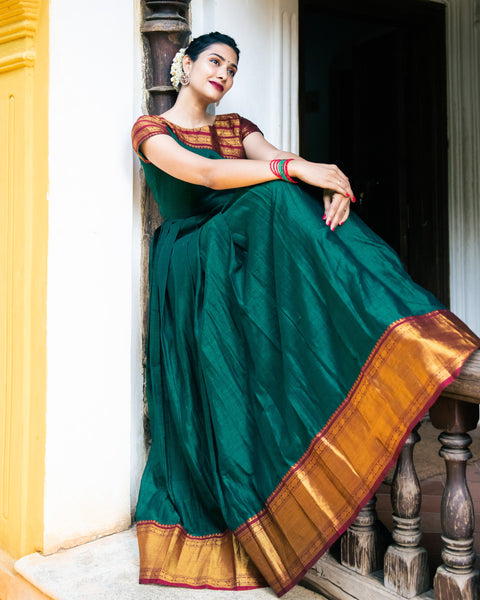 Beautiful Narayanpet Half Saree with Maggam work | Fashion forward outfits,  Kids dress, Half saree