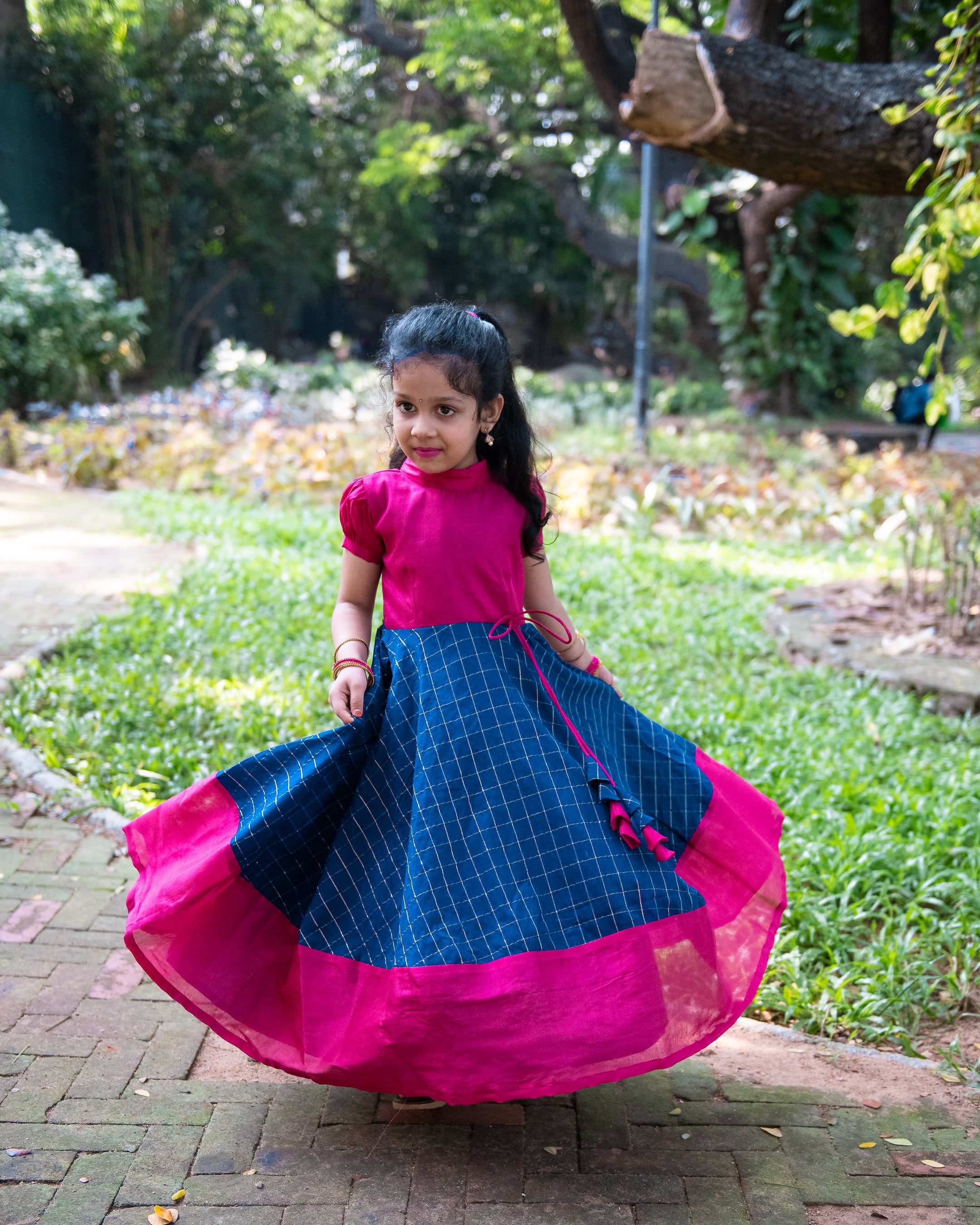 Buy Silk Gown For Kids Online | Teal Blue Pattu Dress Ideas | The Nesavu –  The Nesavu