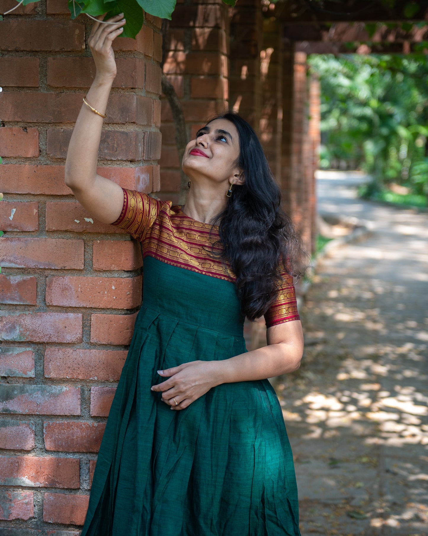 narayanpet dress,silk cotton dress,cotton dress,dress with zari,customise option,silk dress,ethnic wear,indian wear,traditional wear,indian dress,pleated dress,short sleeve dress,knee length dress,full length dress,festive wear