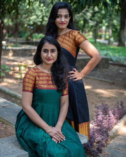 narayanpet dress,silk cotton dress,cotton dress,dress with zari,customise option,silk dress,ethnic wear,indian wear,traditional wear,indian dress,pleated dress,short sleeve dress,knee length dress,full length dress,festive wear
