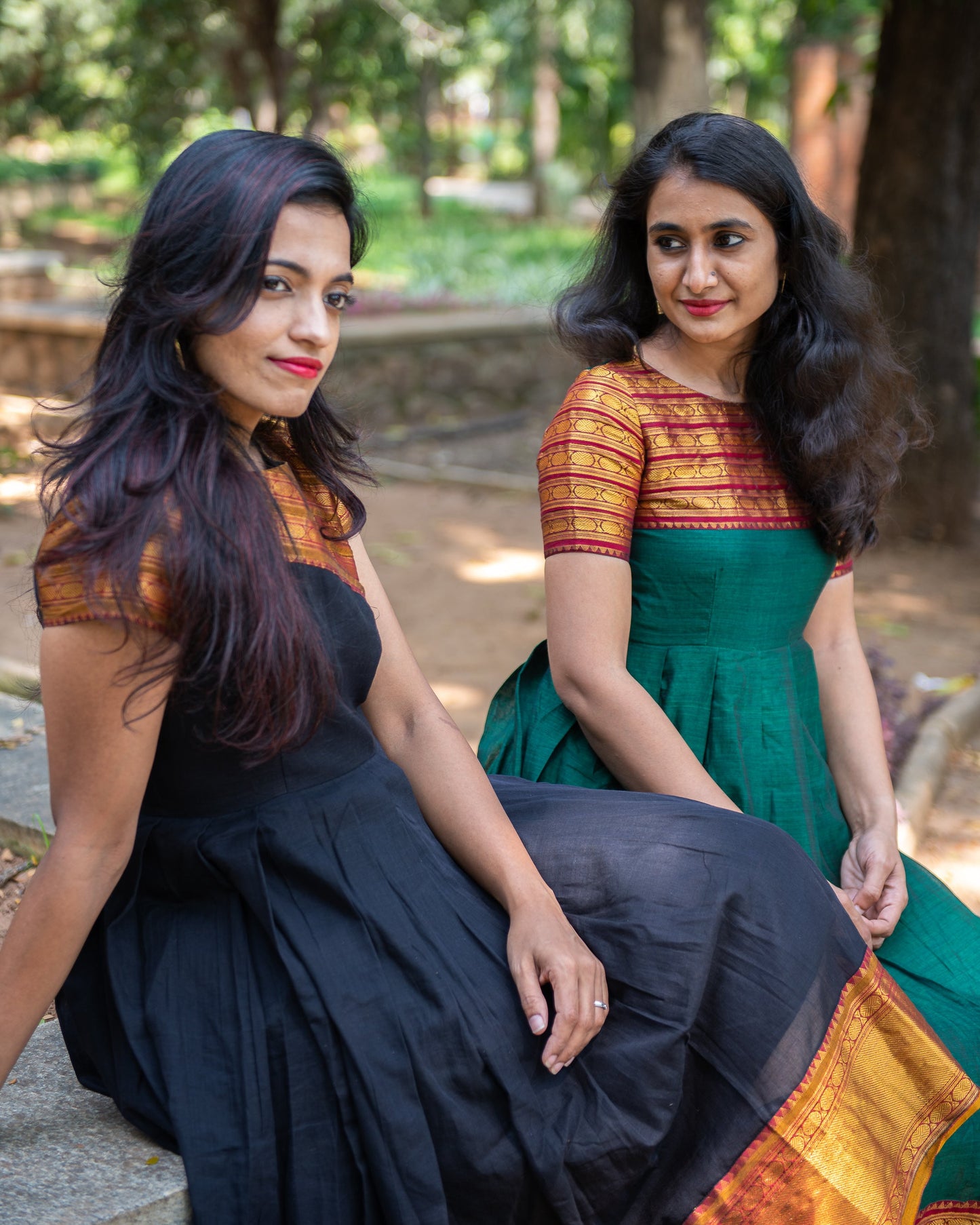 narayanpet dress,silk cotton dress,cotton dress,dress with zari,customise option,silk dress,ethnic wear,indian wear,traditional wear,indian dress,pleated dress,short sleeve dress,knee length dress,full length dress,festive wear