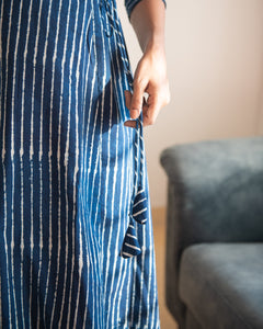 Strips of memories – An Elegant Indigo Kurti / Dress